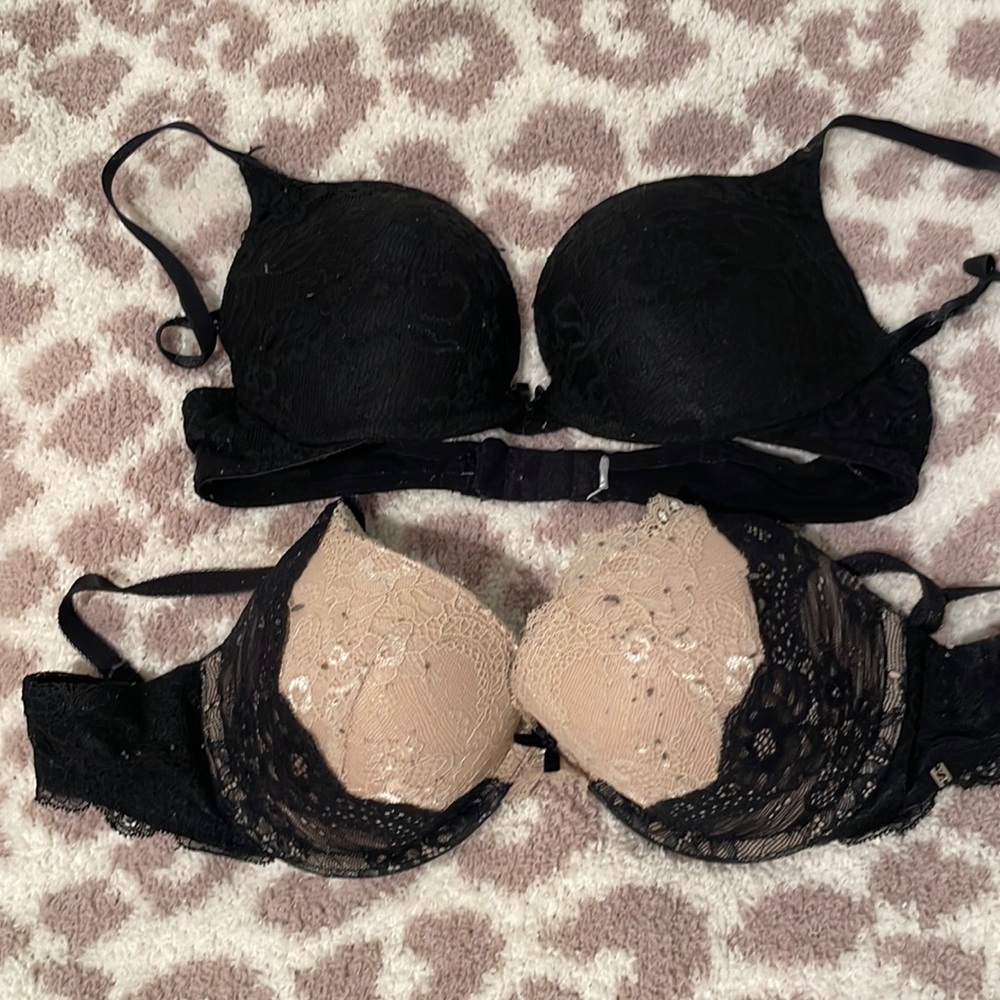Two push-up bras, size 34B